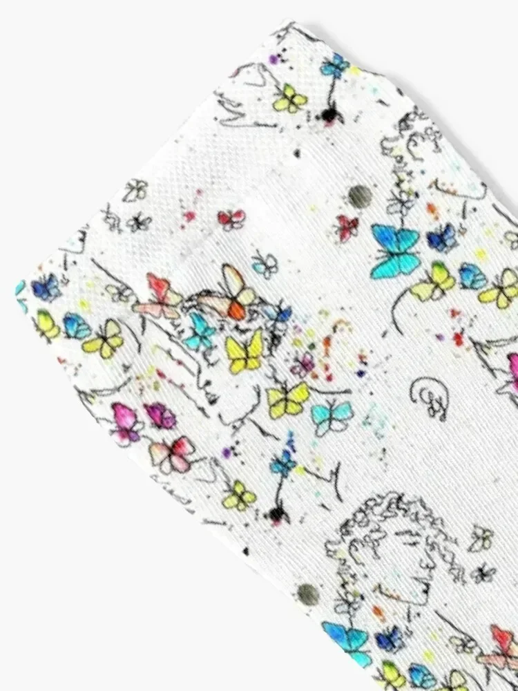 Lovers - Butterfly kisses # 1 Socks snow Stockings compression valentine gift ideas man Socks For Women Men's