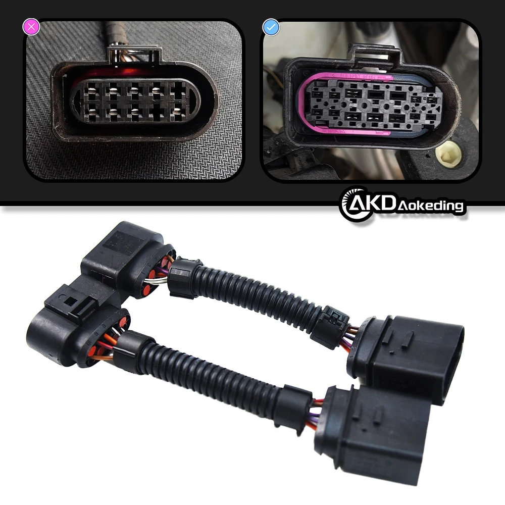 AKD  Adapter for Golf 7 Golf 6 MK7 Headlights Connector 8 pins