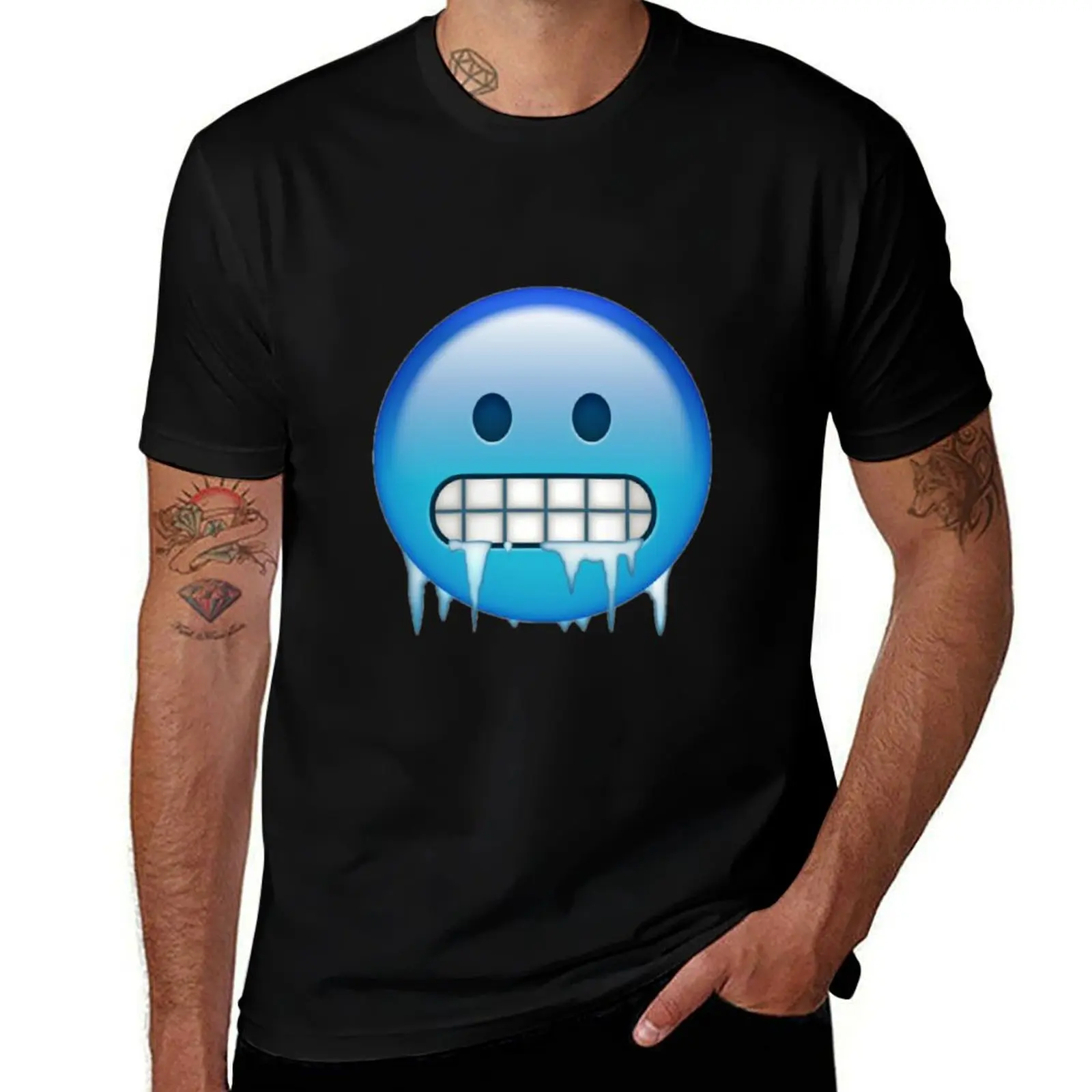 ice emoji T-Shirt oversize t-shirts man basketball graphic tees designer t shirt men