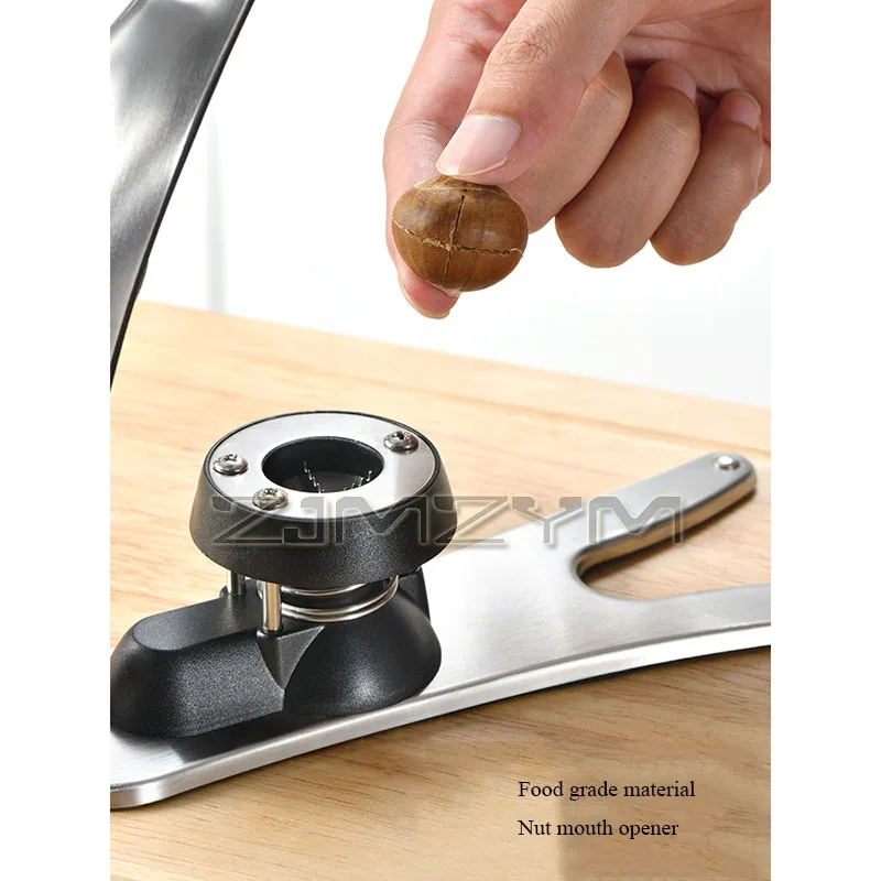 Chestnut Clip Nut Opener Cutter Gadgets 2 In 1 Quick Walnut Pliers Metal Nutcracker Sheller Kitchen Tools Cutter Stainless Steel