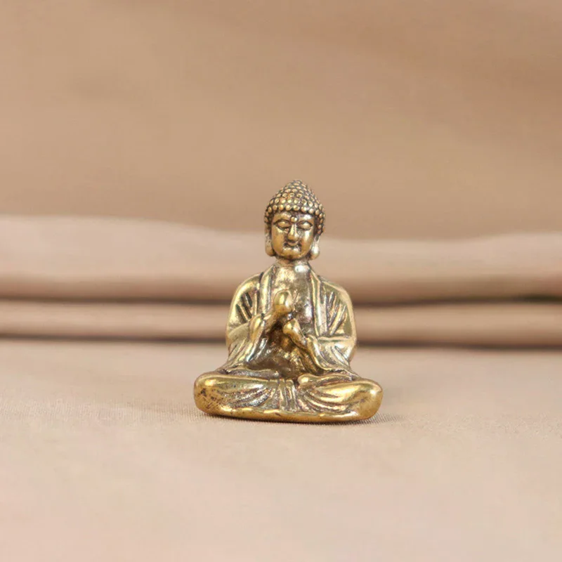 تمثال بوذا ساكياموني النحاسي الصلب الصغير، تماثيل مصغرة