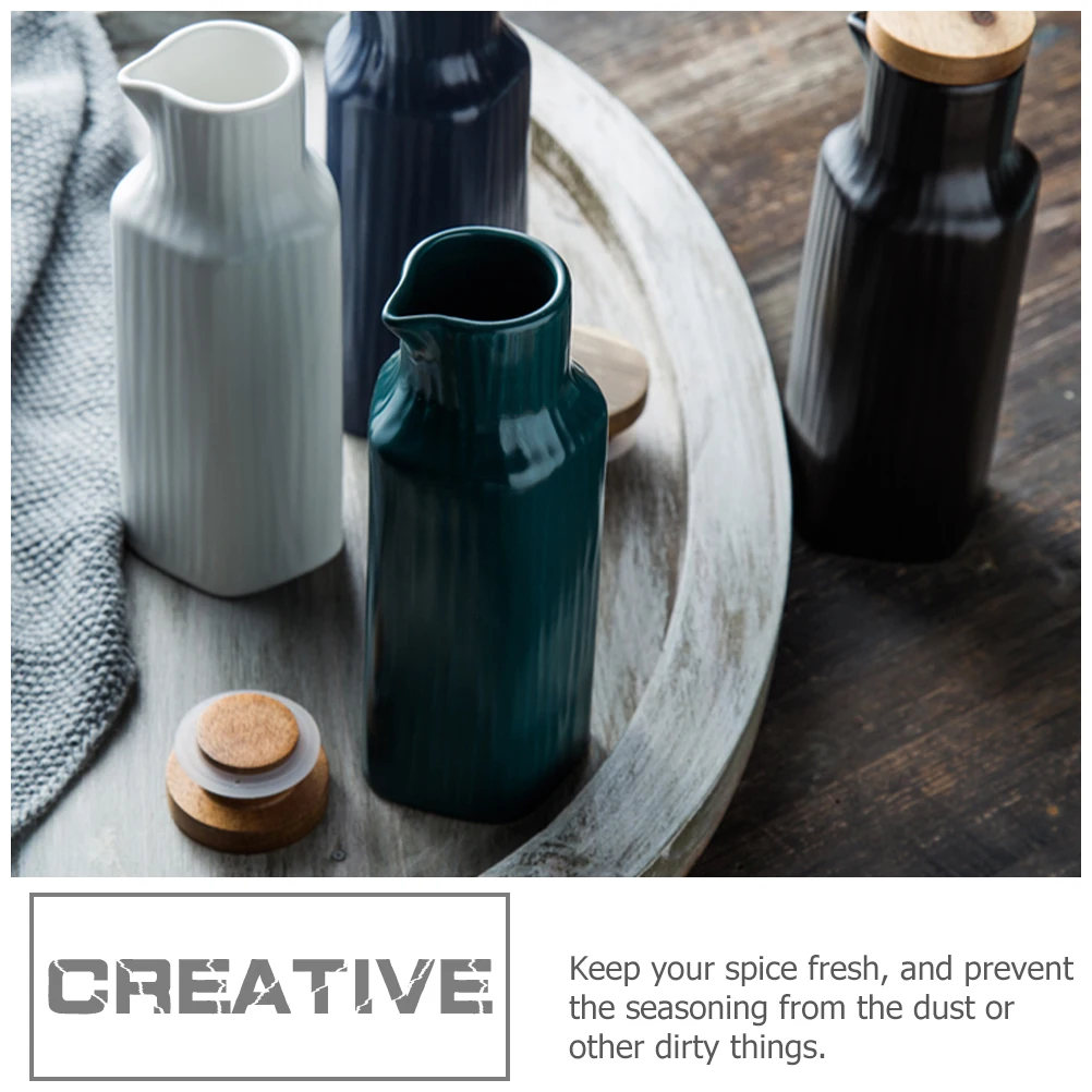 

Ceramic Soy Sauce Bottle Japanese Decor Containers Refillable Dispenser Kitchen Oil Decorations
