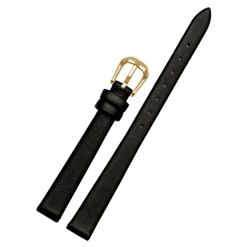 For any brand Fashion leather watchband women\'s mini Slim small size band 6mm 8mm 10 12 14 16mm black brown red white blue strap