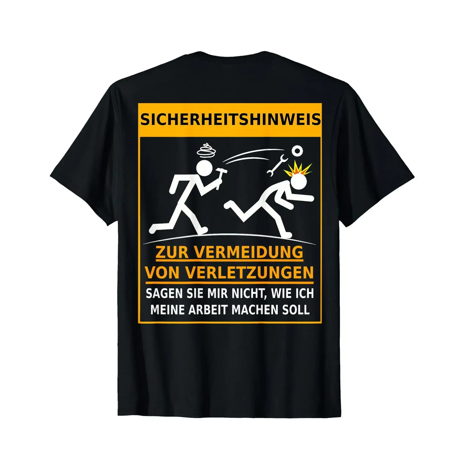 Safety instructions to avoid injury T shirt vintage Washed designer clothes Comfortable fashion streetwear
