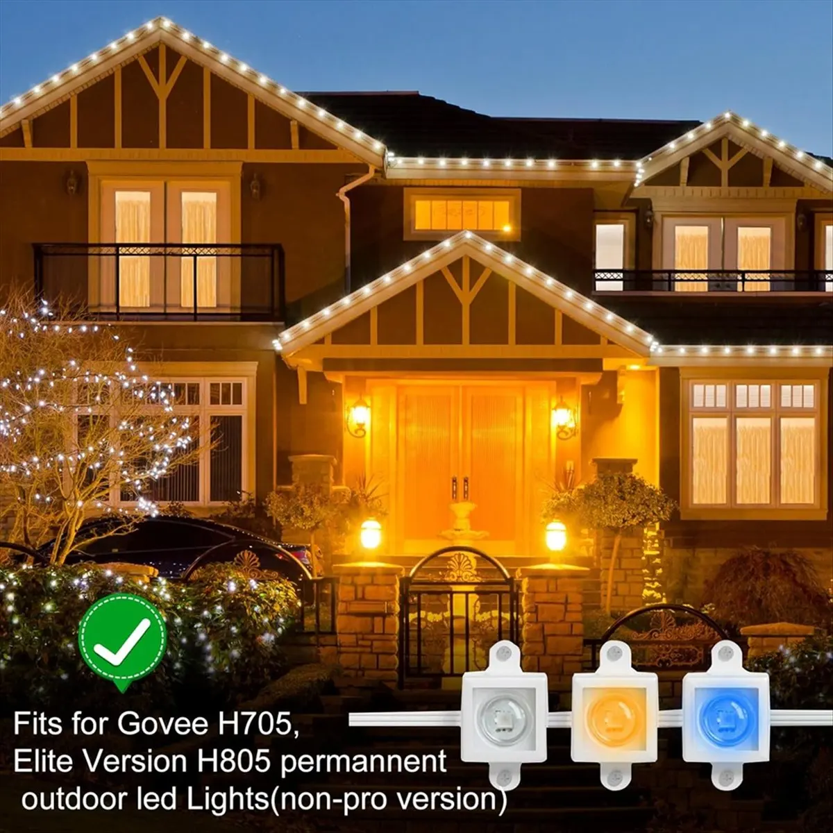 Budget-Friendly-45 Pack Light Clips for H705A//H805 Outdoor Lights with 90 Screws Secure Mounting Brackets for Permanent