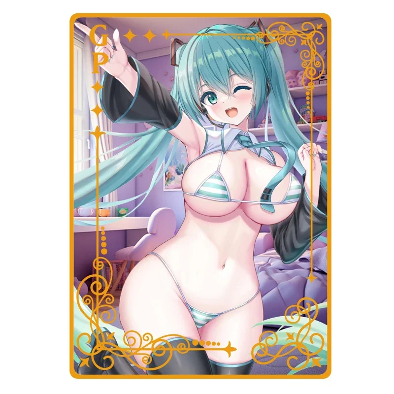 Göttin Geschichte Metall Karte Alle Anime Sexy Bademode Mädchen Sammlung Karte Hatsune Miku Rem Girl