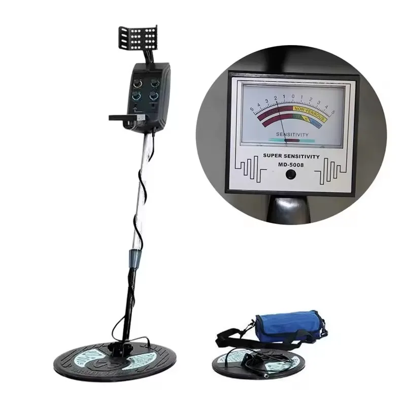 Factory Direct MD5008 Double Probe Disk Search High ROHS Certified Plastic Gold Silver Copper Underground Metal Detector