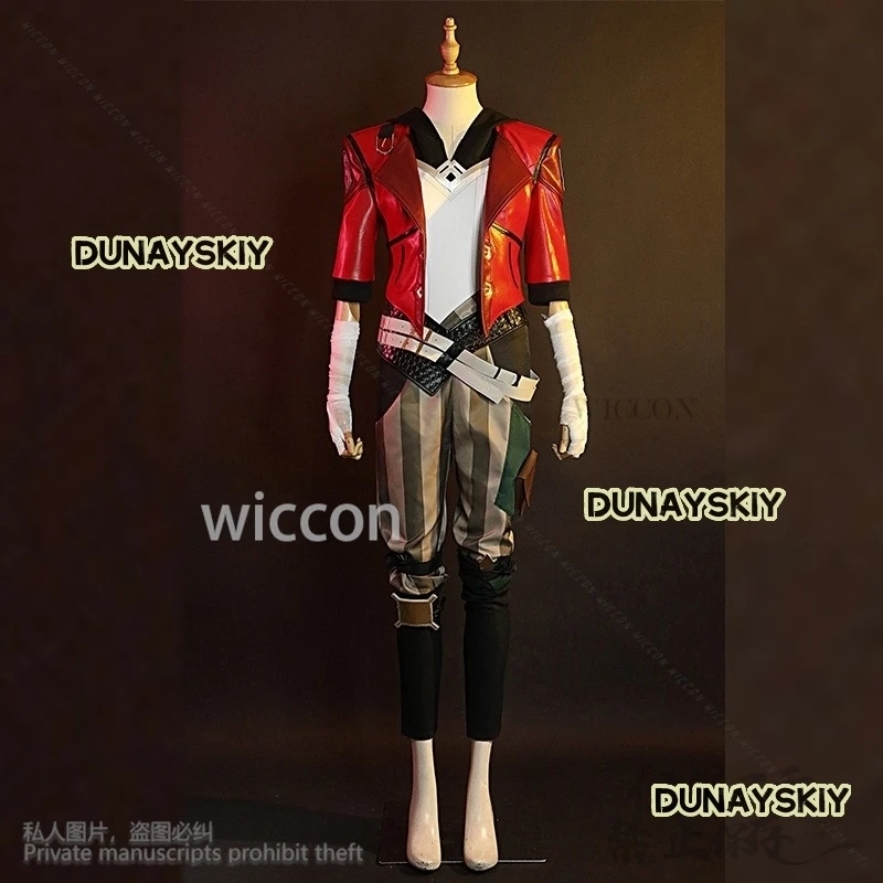

Anime Game LOL Arcane Cosplay Vi Violet Costume Coat Pants Wig Shoes Suit For Girls Woman Halloween Christmas Party Customized