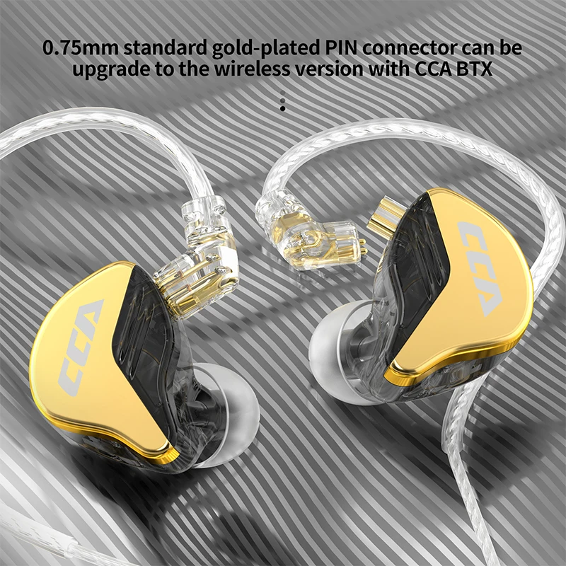 CCA CRA+ Hanging In Ear Wired HiFi Headset Monitor Headphones Noice Cancelling Sport Gamer Earbuds Earphones KZ ZEX Pro NRA CA4