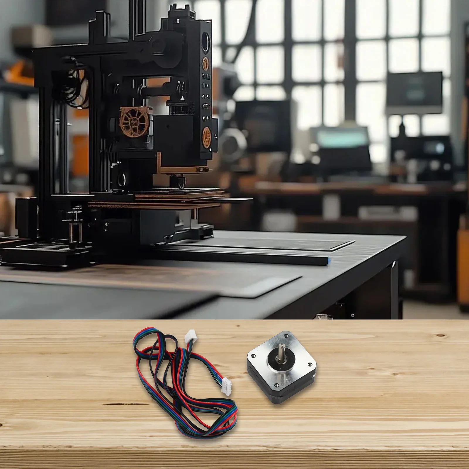 

Efficient Stepper Motor Pancake Motor 42*42*23mm Dimensions Class B Insulation Grade Compact Stepper Motor For 3d Printer