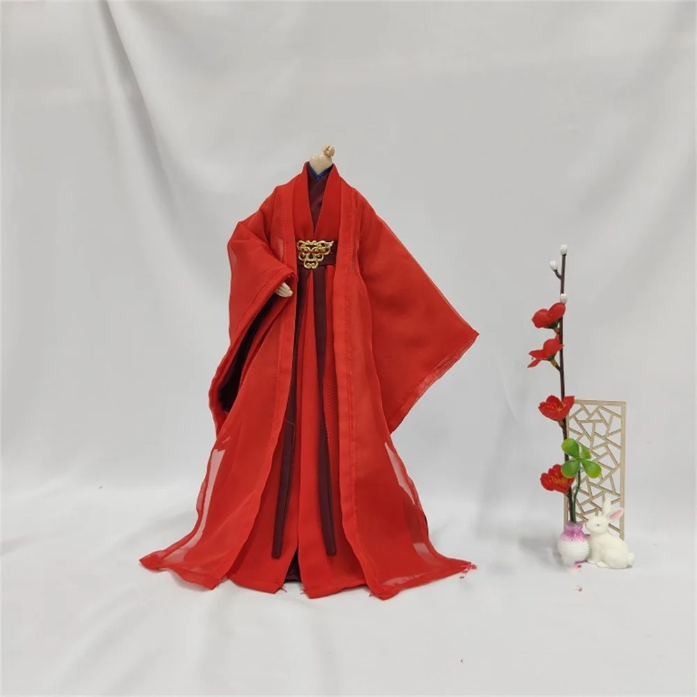 

Customize 1/6 Men Hanfu Chinese Ancient outfit Robe Tradition Dress Amine Suit Model for 12inch Action Figure Body Dolls Toys