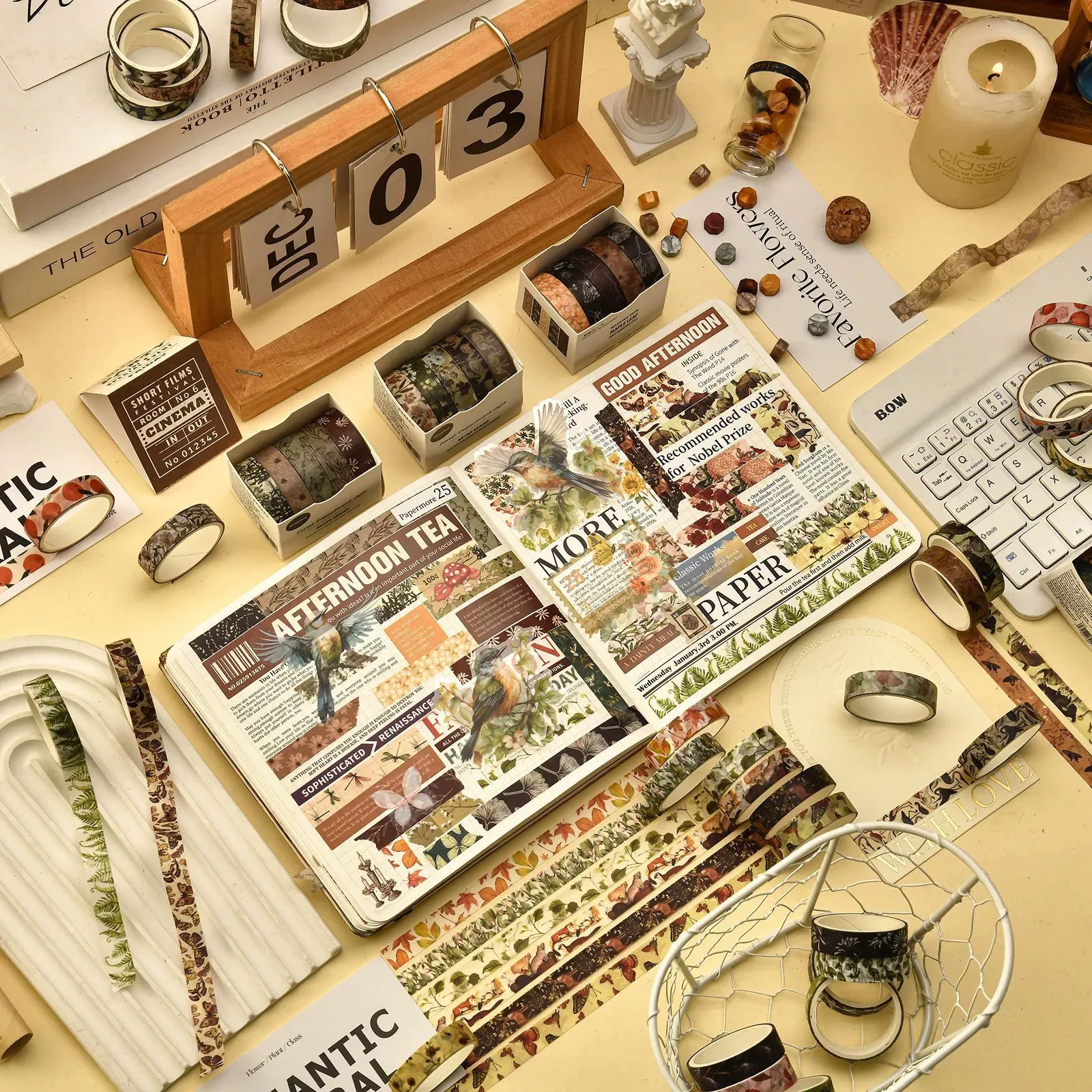 5 Rollen Frühlings-Blumen-Washi-Tapes, bunte Blumen, Aquarell, Pflanzen, Abdeckband, Scrapbooking, selbstklebend, DIY, Tagebücher, Basteln