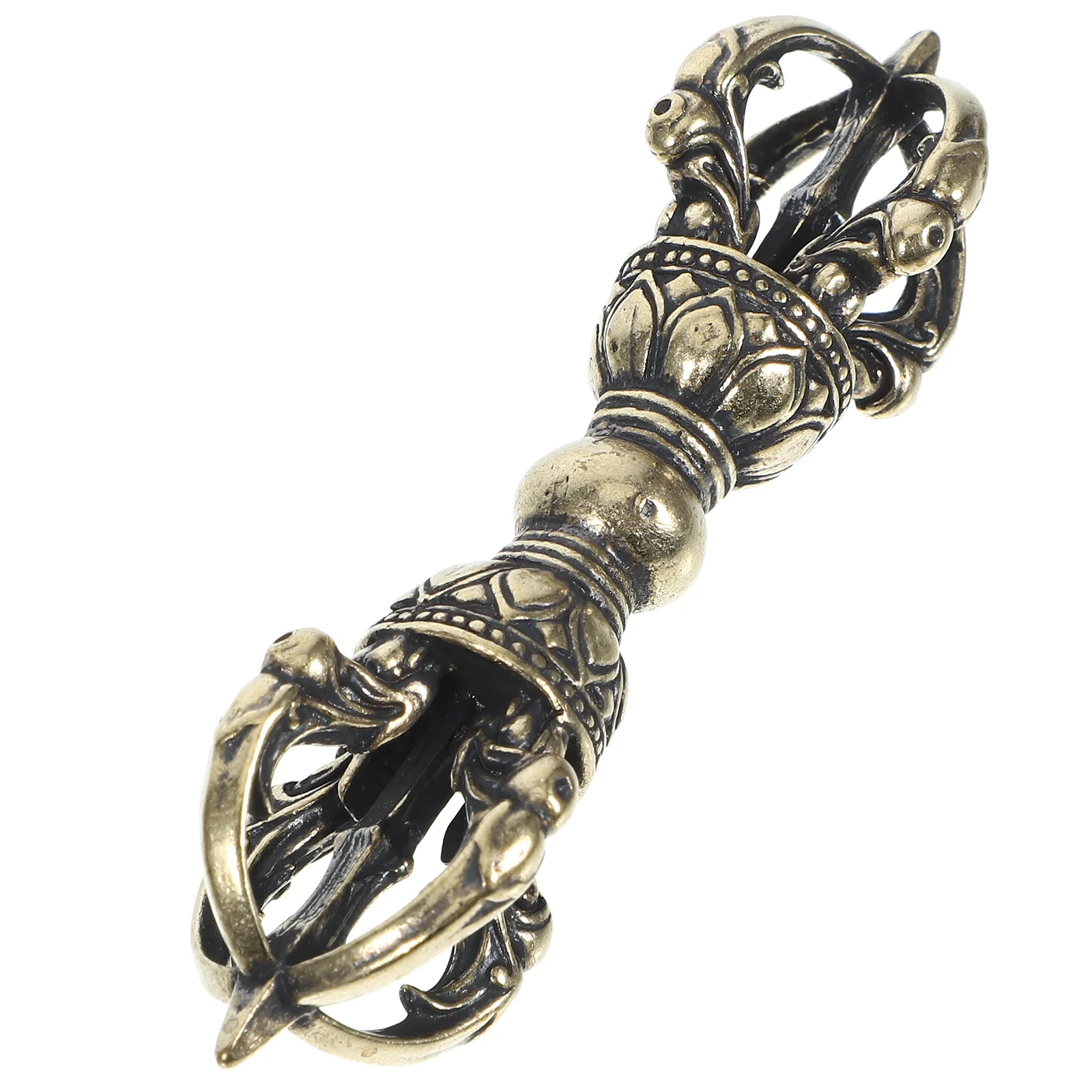 

Pestle Handle Feng Shui Ornament Brass Craft Home Office Amulet Dharma Religious Vintage Decor