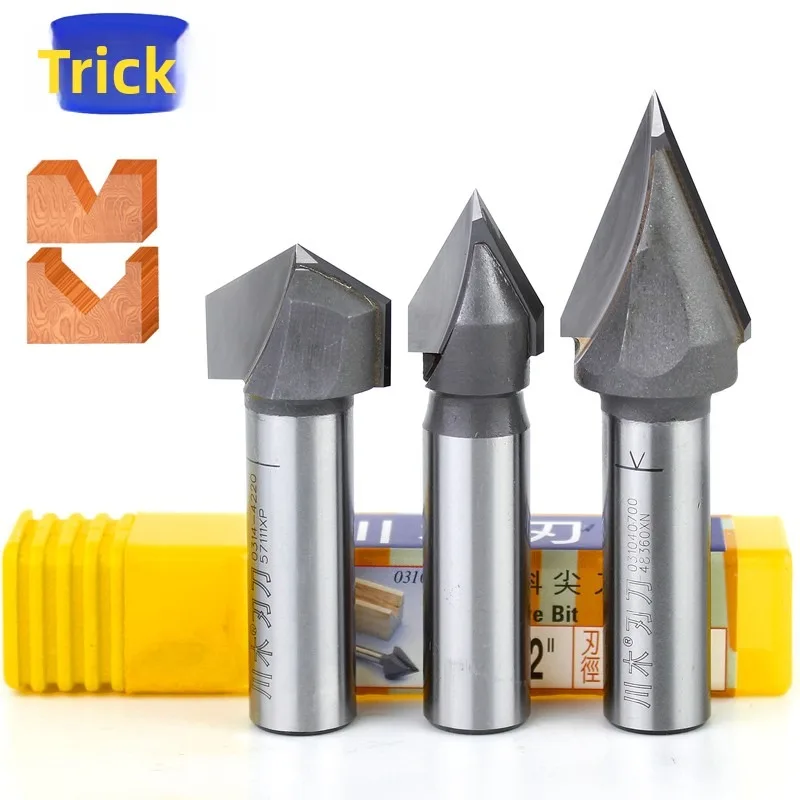 

Оригинальные деревообрабатывающие инструменты, фреза с V-образным пазом для гравировки, обрезки и снятия фасок