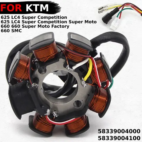Motorcycle Alternator Stator Coil For KTM 58339004000 58339004100 625 LC4 Super Competition Super Motor SMC Factory