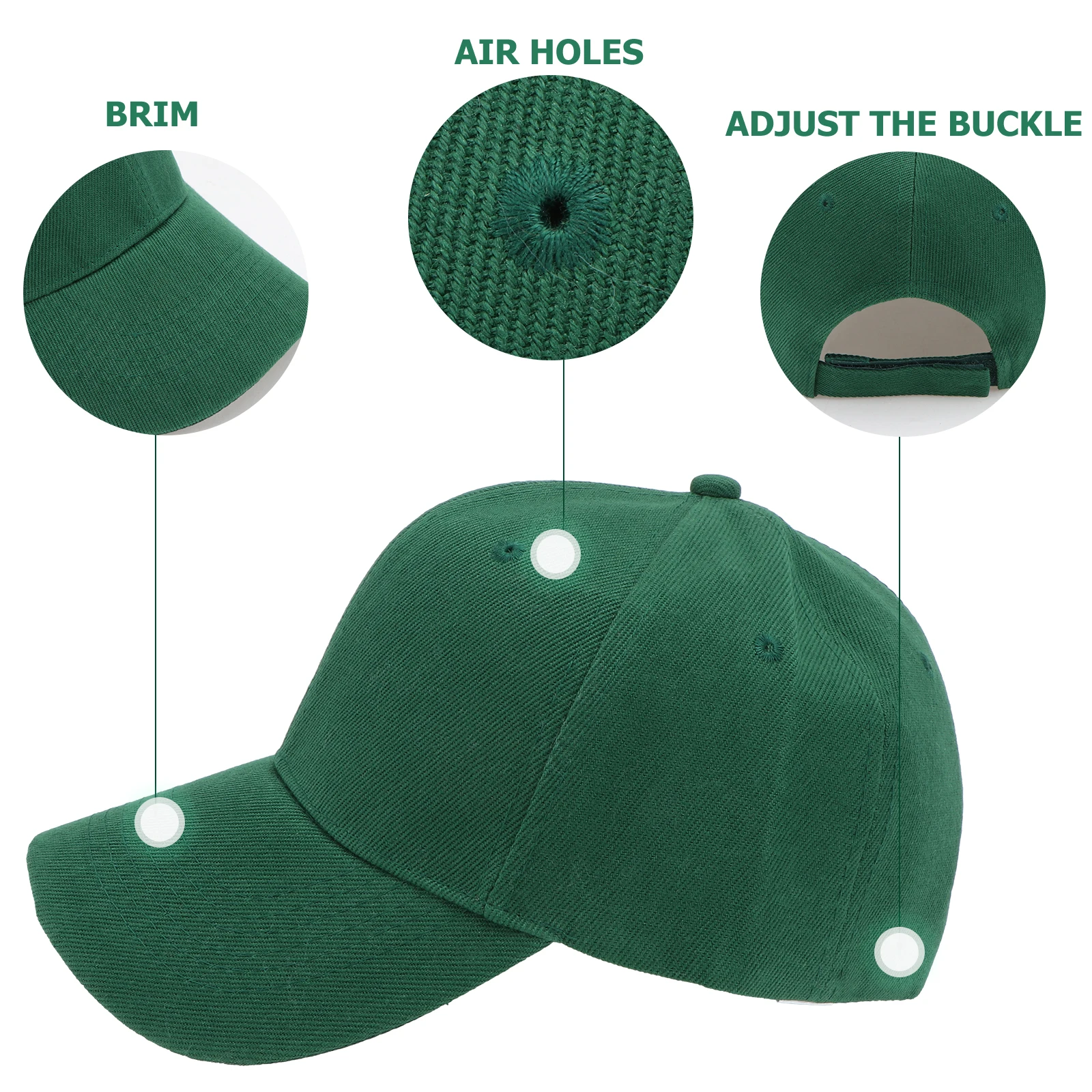 

Green for Patrick'S Day Women Cotton Cap Durable Baseball Hat Breathable Outdoor Ireland Baseball Cap Travel Ireland