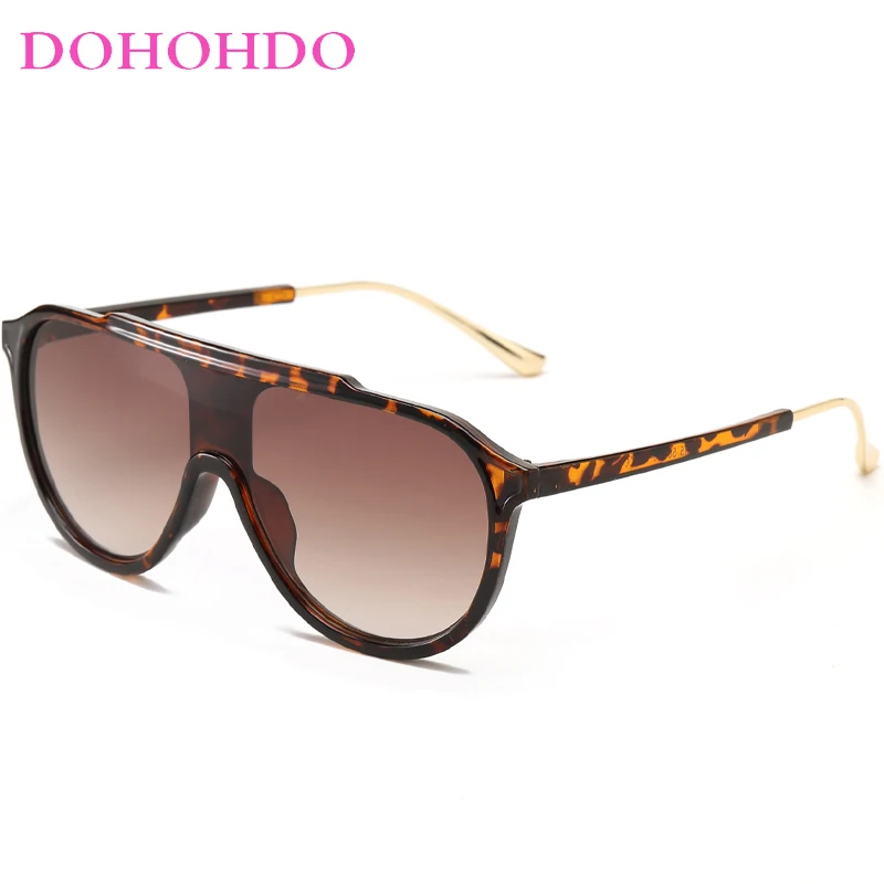 DOHOHDO Oversized Vintage Sunglasses For Women 2024 Pilot Style Men's Goggles Sun Glasses Male Locomotive Color Sunglasses UV400