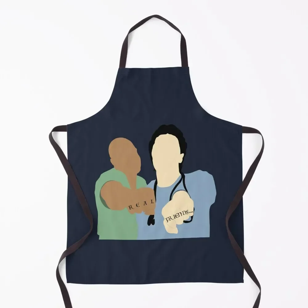 

Scrubs Turk & JD - Fake Doctors, Real Friends Apron Kitchen Household Items Kitchenware Women Kitchen'S Apron