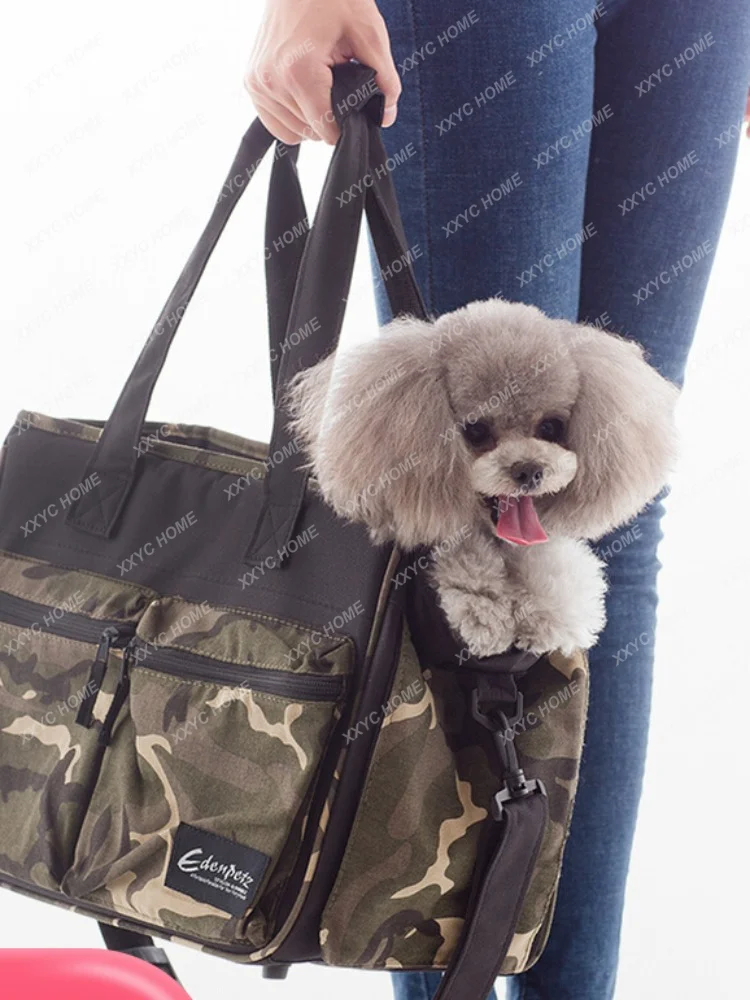 Camouflage Pet Bag Cat Bag Outing Carry Bag Teddy Cat Puppy Pet Handbag