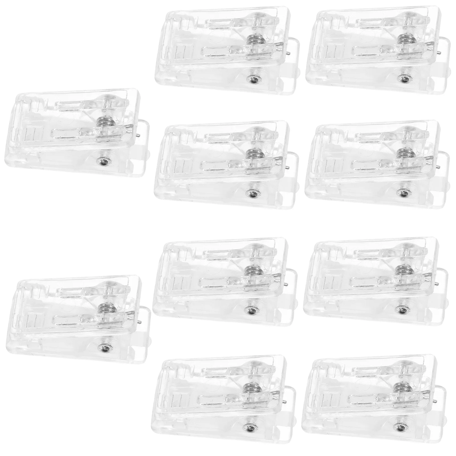 10 Pcs Badge Holder Reel Extra Large Binder Clips for Single Sided Adhesive Work
