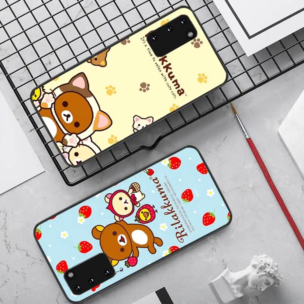 Cartoon IP Anime R-R-Rilakkumaes Kawaii Phone Case For Samsung S 24 Fe 25 Ultra Plus 20 Lite 21 30 22 23 24 22 Ultra 5G Fundas