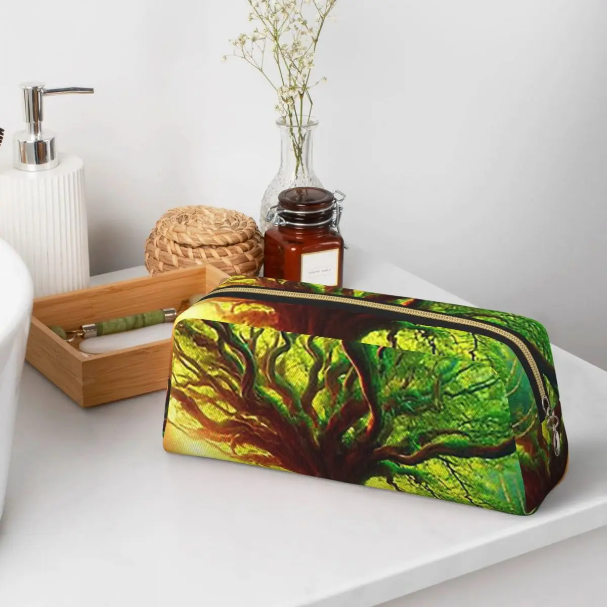 Magic Green Tree Pencil Cases for Student School Pen Box Pencil Bag Pencil Pouch Pen Holder
