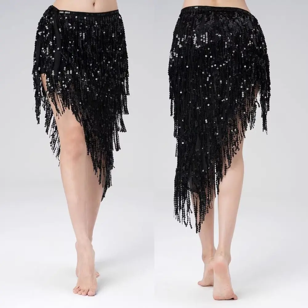 Show Costumes Tassels Sequin Fringed Skirts Sequins Bohemian Belly Dance Belt Sexy Dancer Skirt Women