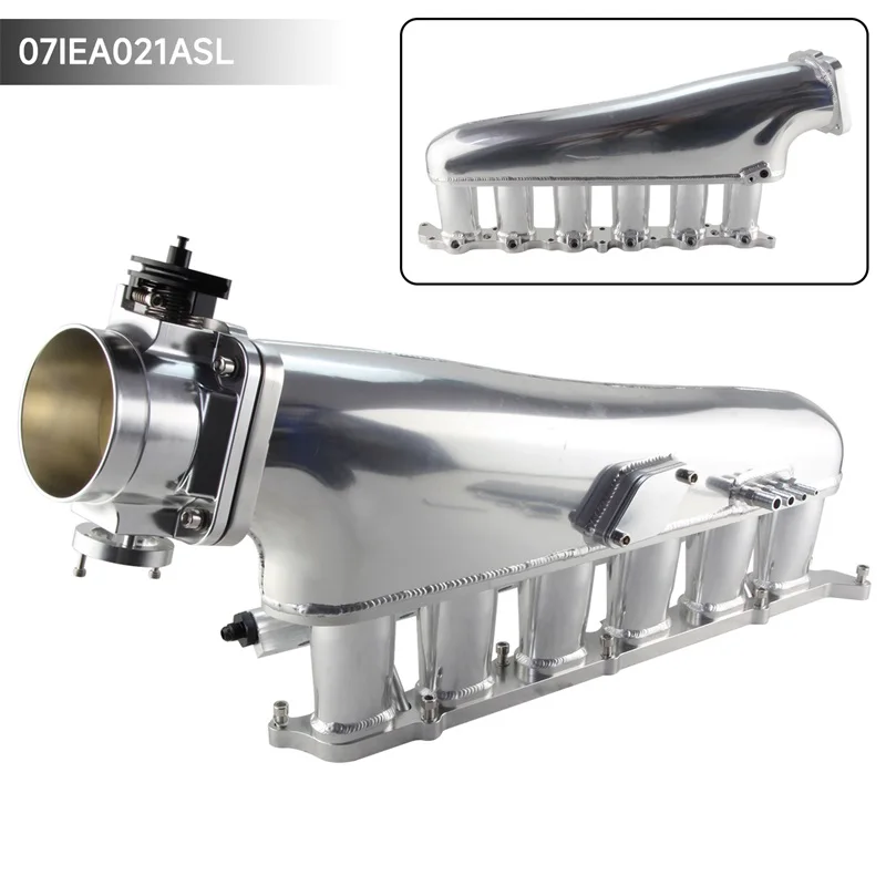 Kolektor dolotowy o wysokim przepływie z zestawem przepustnicy szyny paliwowej 90 mm do Toyota Supra Chaser 2JZ-GE czarny/brązowy