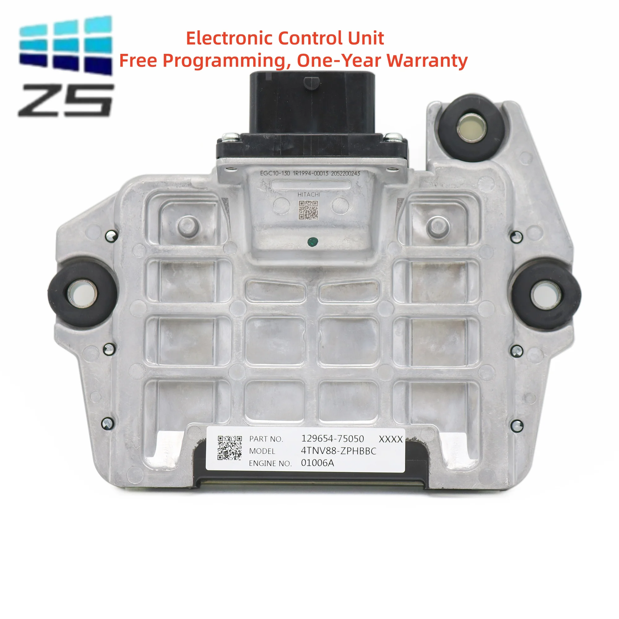The 4TNV88 - ZPHBBC engine controller ECU board for Yanmar engines, program number 129654-75050, comes with a one-year warranty.