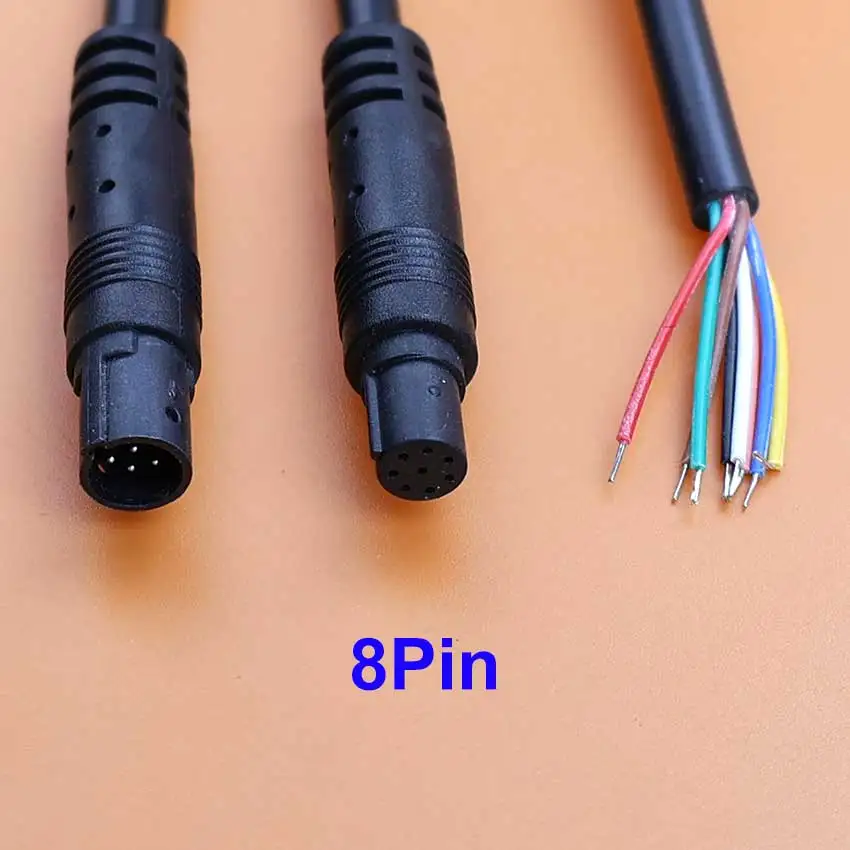 JCD 4Pin 5Pin 6Pin 8Pin Jack Car DVR Reversing Rearview Mirror Camera Extension Cable Male Female Plug DIY Power Line Cord - view 6