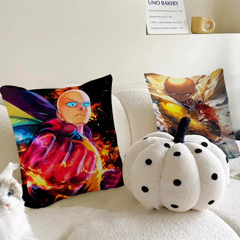 One Punch Man Saitama Stitch Lucky Dragon Pillow Cover Sofa Cushion Cover Home Room Decoration Children Gift