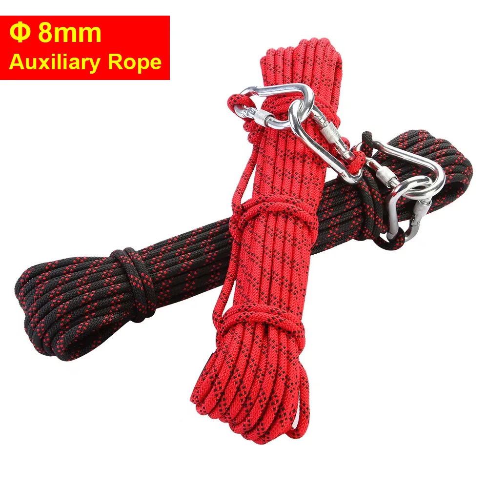 Φ8 mm, cuerda de montañismo al aire libre, equipo de rescate, cuerda de seguridad, supervivencia al aire libre, cuerda auxiliar de encuadernación de escalada, P95