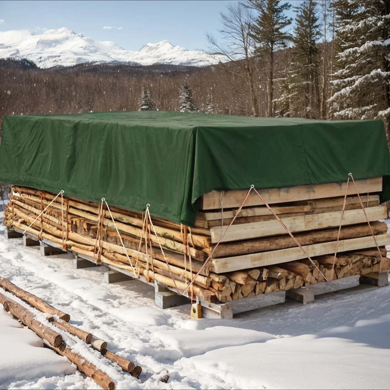 650 g/m2 ultradeste, wasserdichte Plane, UV-beständig, reißfest, Leinwand-Plane, Abdeckung für Überdachung, Zelt, Dach, Camping, Holzpile – Detail 7