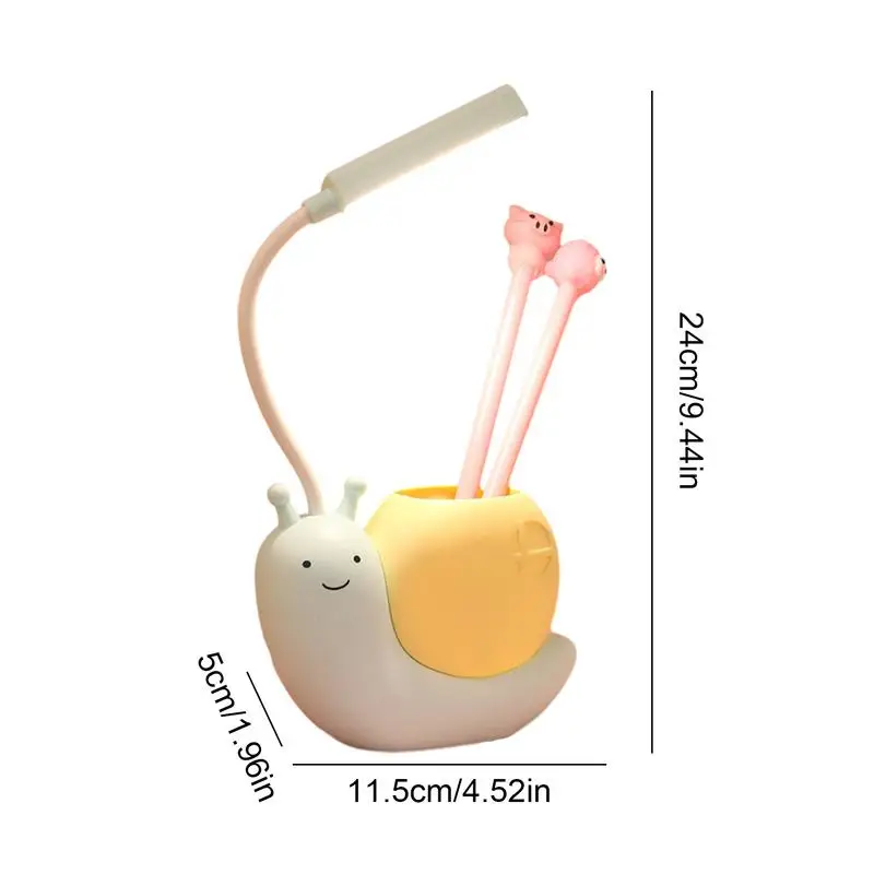 Aesthetic Desk Lamp LED Rechargeable Snail Reading Lights Night Light Reading Lights Rechargeable LED Book Light Foldable Eye