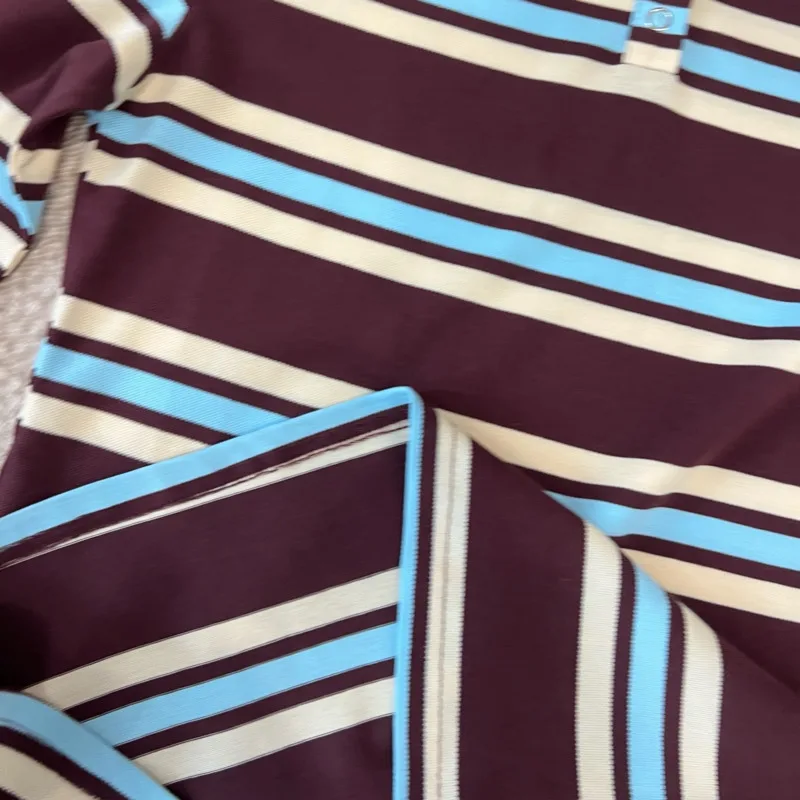 HKSH T-shirt per donna Color Block a righe con spalle scoperte a maniche lunghe dimagrante elegante High Street Sweet Cool Casual Top HK10743