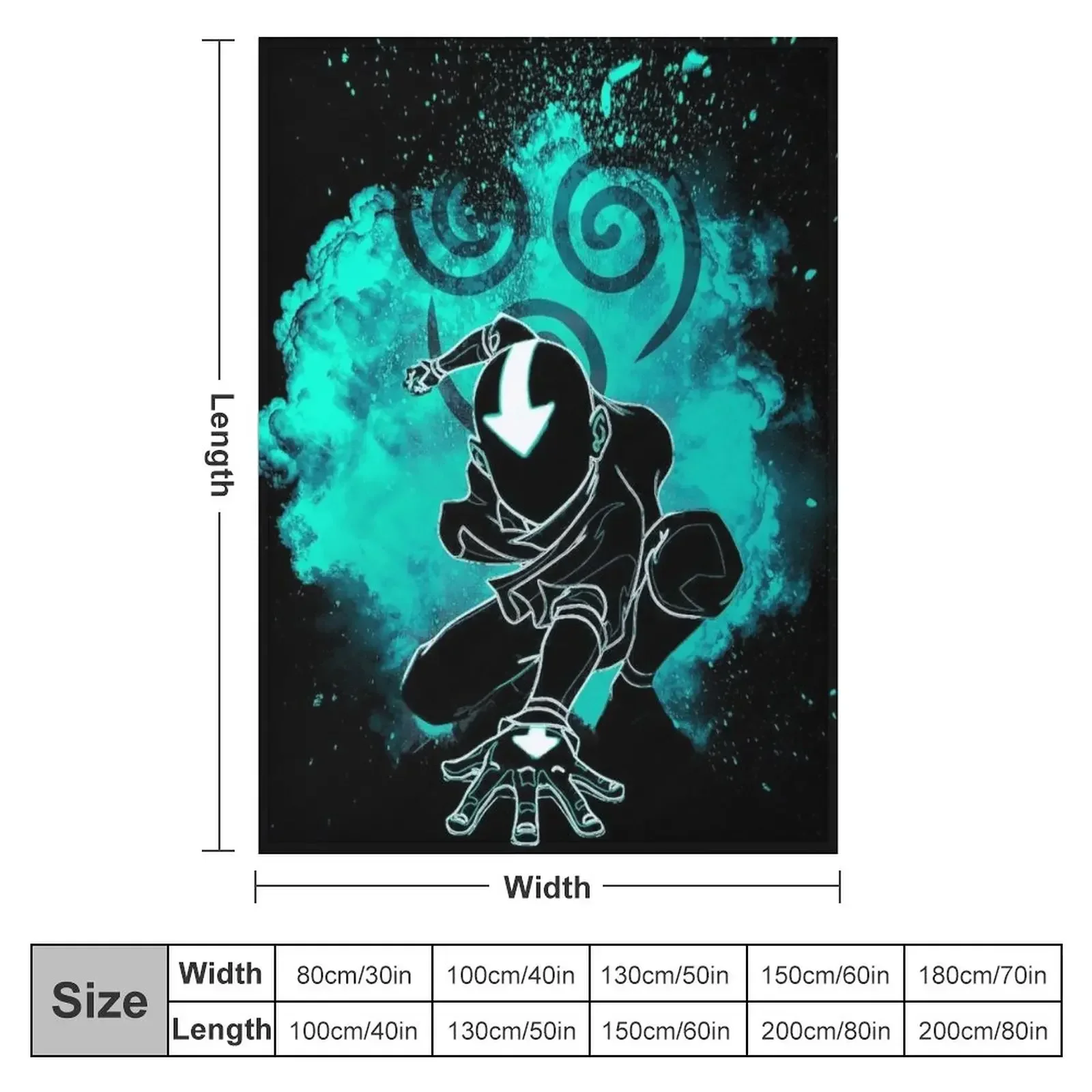 Soul of the Airbender Throw Blanket Thin For Baby Moving Luxury Brand Blankets