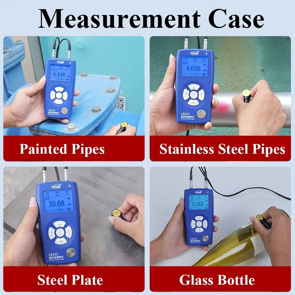 

NEW RTS LS212 Portable Ultrasonic Thickness Gauges 350mm Steel Pipe Ultrasonic Thickness Gauge for Steel