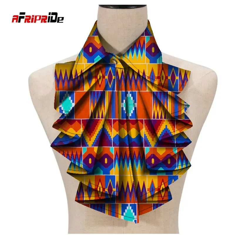 New Fashion African Print Ankara Tie for Women Triangle Ankara Fabric Cravat Africa Tie WYA027