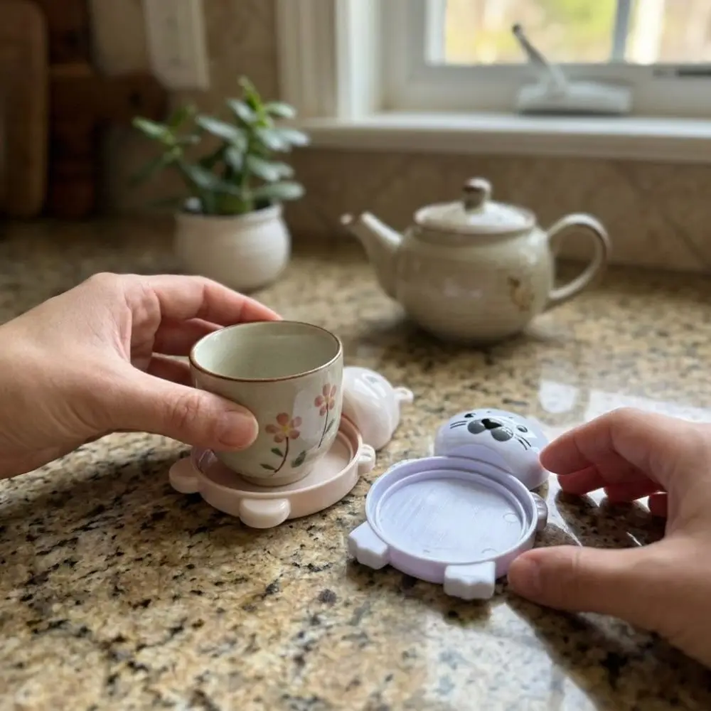 Non-Slip Tea Cup Insulation Mat Novelty Anti-fouling Anti-scald Coasters Round Heat Resistant Flower Pot Mat For Coffee Cup
