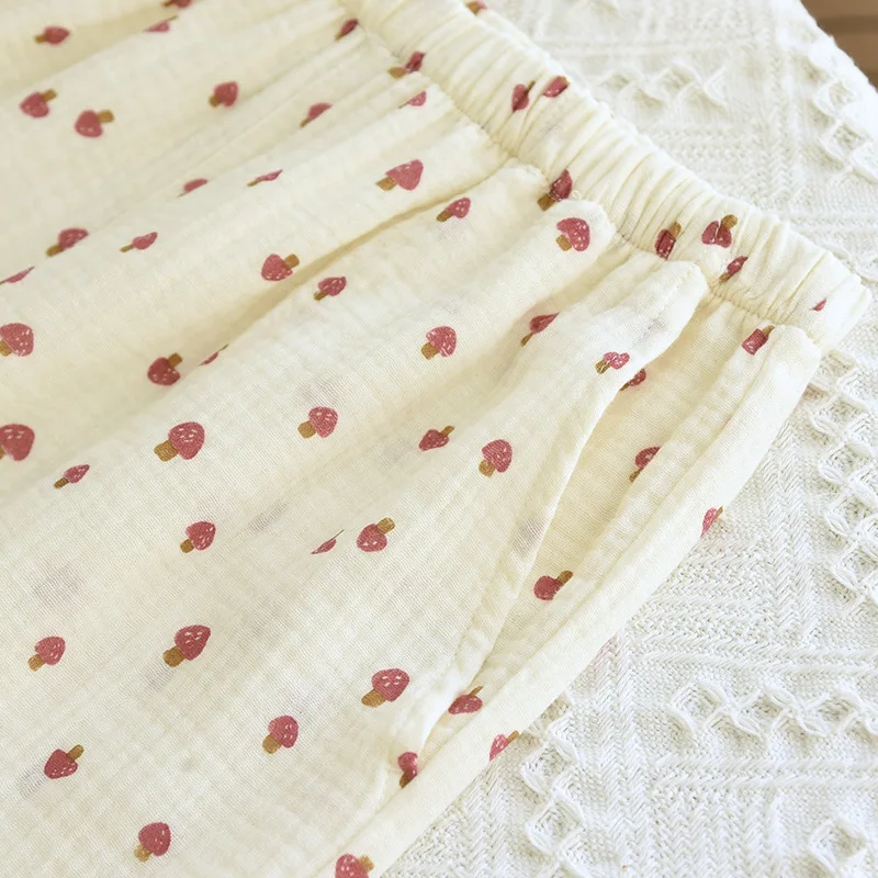 Baumwolle Cardigan V-Ausschnitt Nachtwäsche Kleidung für Frauen Frühling und Herbst lang ärmel ige lange Hosen Frauen Pyjama Home Anzug – Detail 13