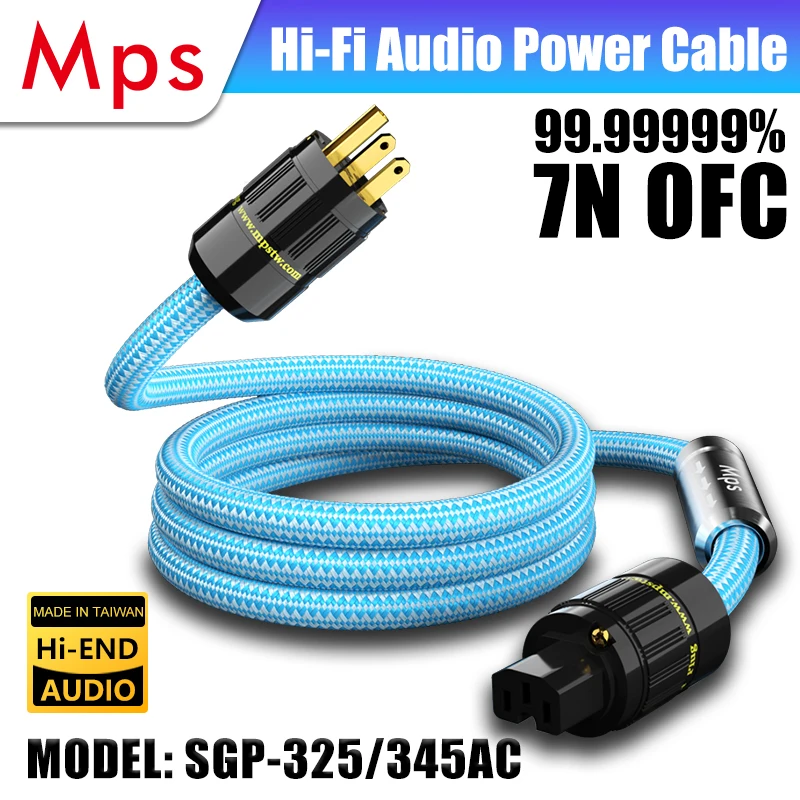 

HIFI MPS SGP-325/345 99.99999% 7N OFC Fever Audio Amplifier CD TV Power Cable