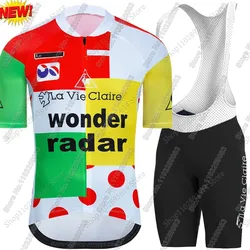 2025 La Vie Claire Cycling Jersey Set Mens Suumer Short Sleeve Clothing Road Bike Suit Bicycle Shirt Bib Shorts Maillot