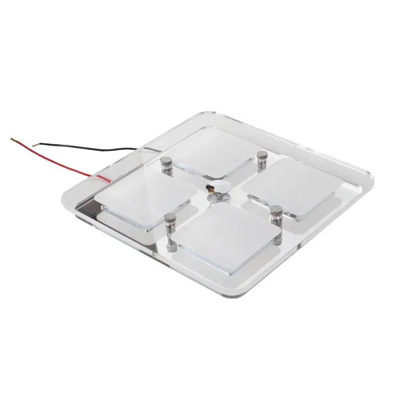 

12/24 В внутренний потолочный светодиодный светильник для автодома, квадратная акриловая панель с сенсорным включением/выключением затемнения, 3-цветный аксессуар для автофургона с регулируемой яркостью