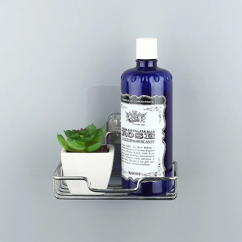 

Stainless Steel Soap Holder Punch Free Strong Adhesive Sponge Drain Rack Kitchen Shelf Rustproof Storage Organizer