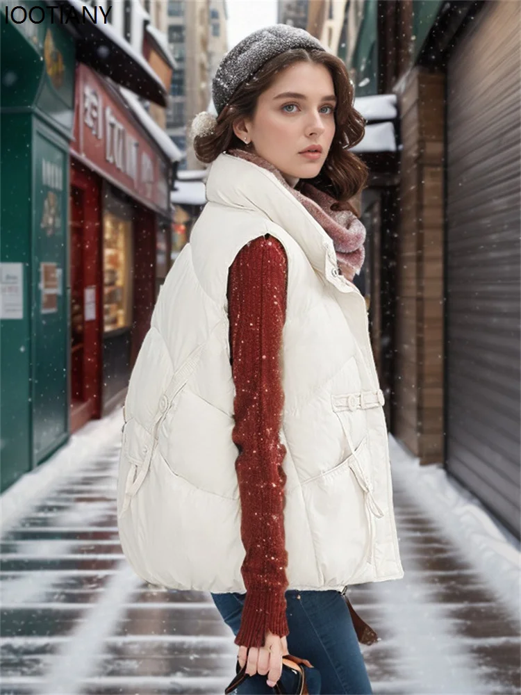 Косплей2025 новый дизайн повседневное пальто женский пуховик зимняя куртка с воротником-стойкой и карманами теплое толстое пальто на молнии женское зимнее сгусток