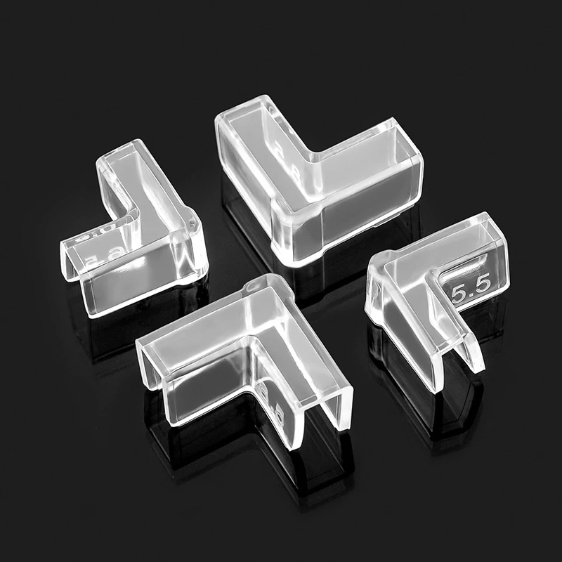 4pcs 5/6/8/10/12/15mm Transparent Anti-collision Fish Tank Corner Protector Adhesive Free Protective Cover Aquarium Accessories