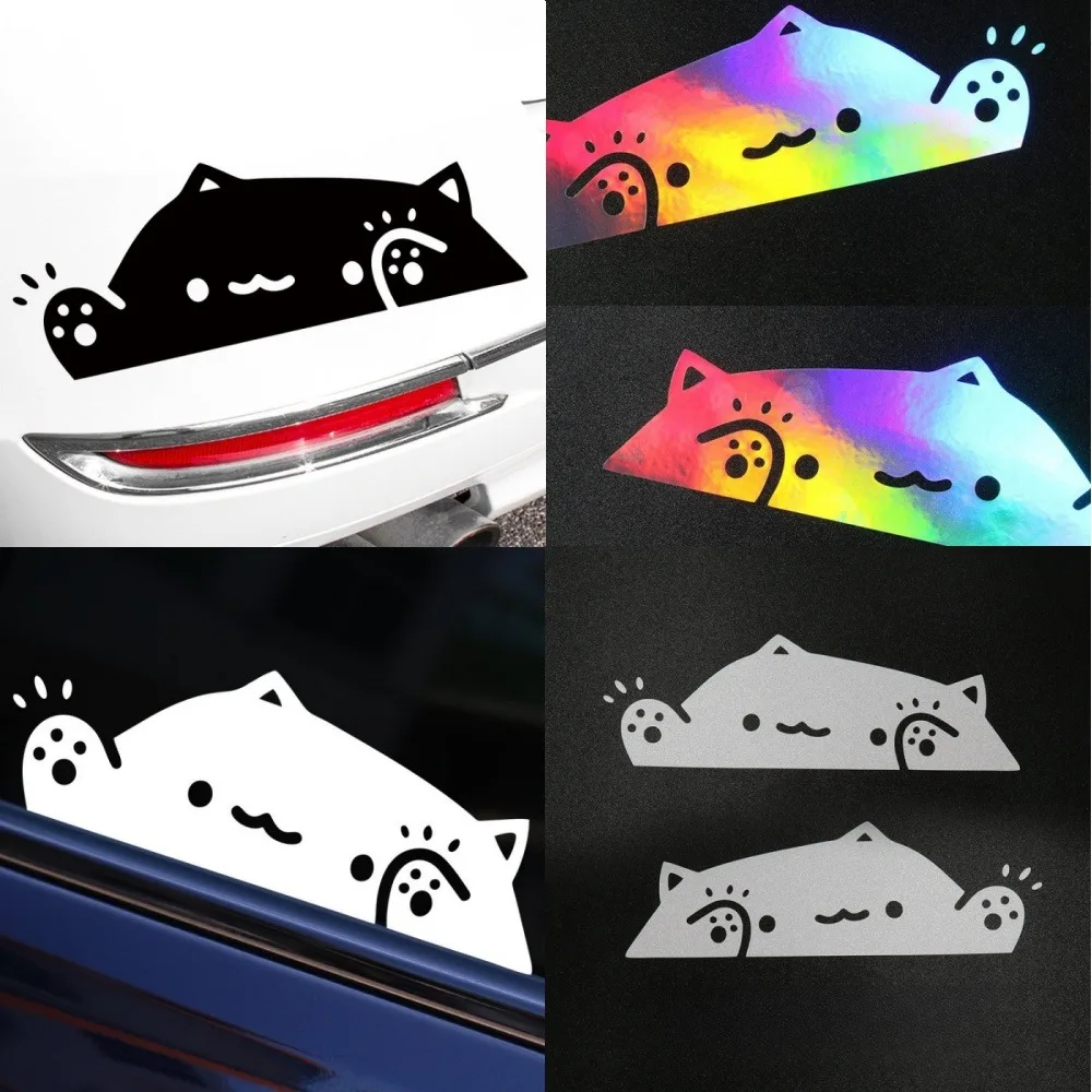 

Милая индивидуальная наклейка на автомобиль с изображением котенка, стукающая на окне для кузова автомобиля, бампера, окна, мотоцикла, ноутбука, стены, автоаксессуары