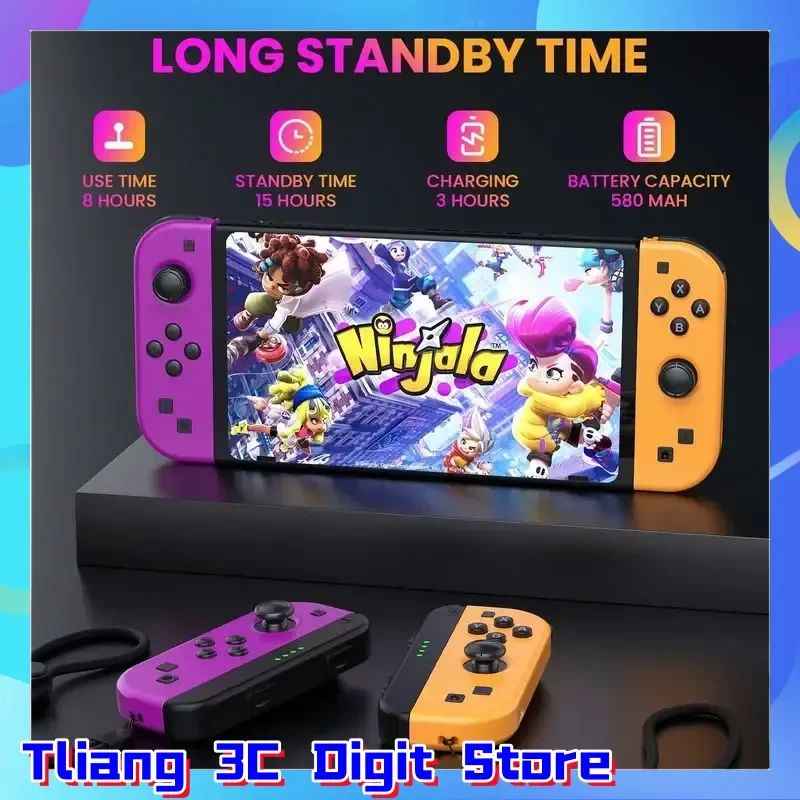 

Joycons Gamepad For Nintendo Switch//Lite/Oled/Ios/Android Bluetooth Wireless Controller Joystick With Trubo Video Game Consoles
