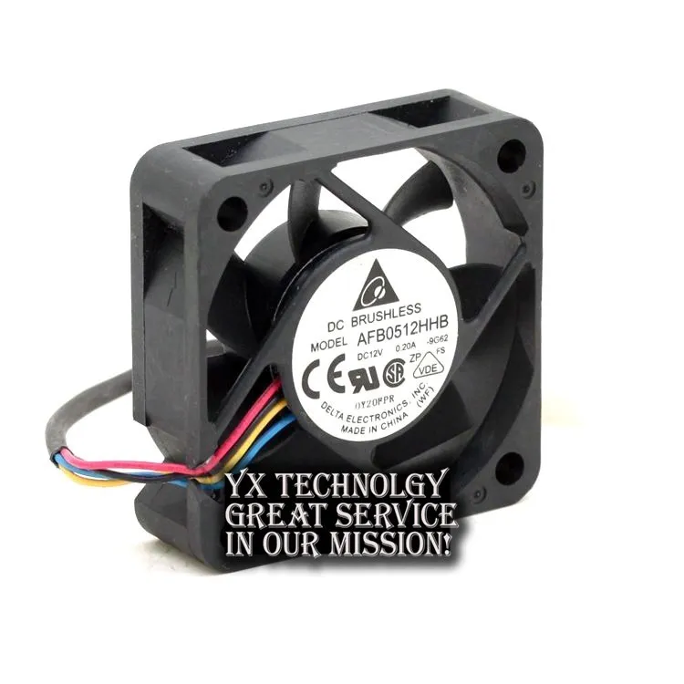 New 5015 AFB0512HHB 50mm 12V 0.20A double ball four wire PWM server cooling fan for Delta 50*50*15mm