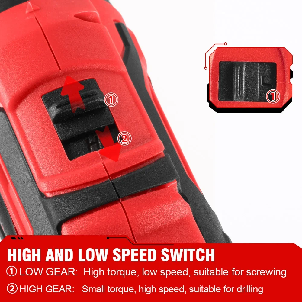 ONEVAN 280NM 23+1 Torque Brushless Electric Screwdriver Cordless Drill Rechargeable Mini Power Driver Tools For Makita Battery